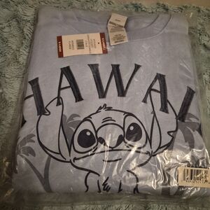 Disney Light Blue Stitch Hawaii Sweatshirt